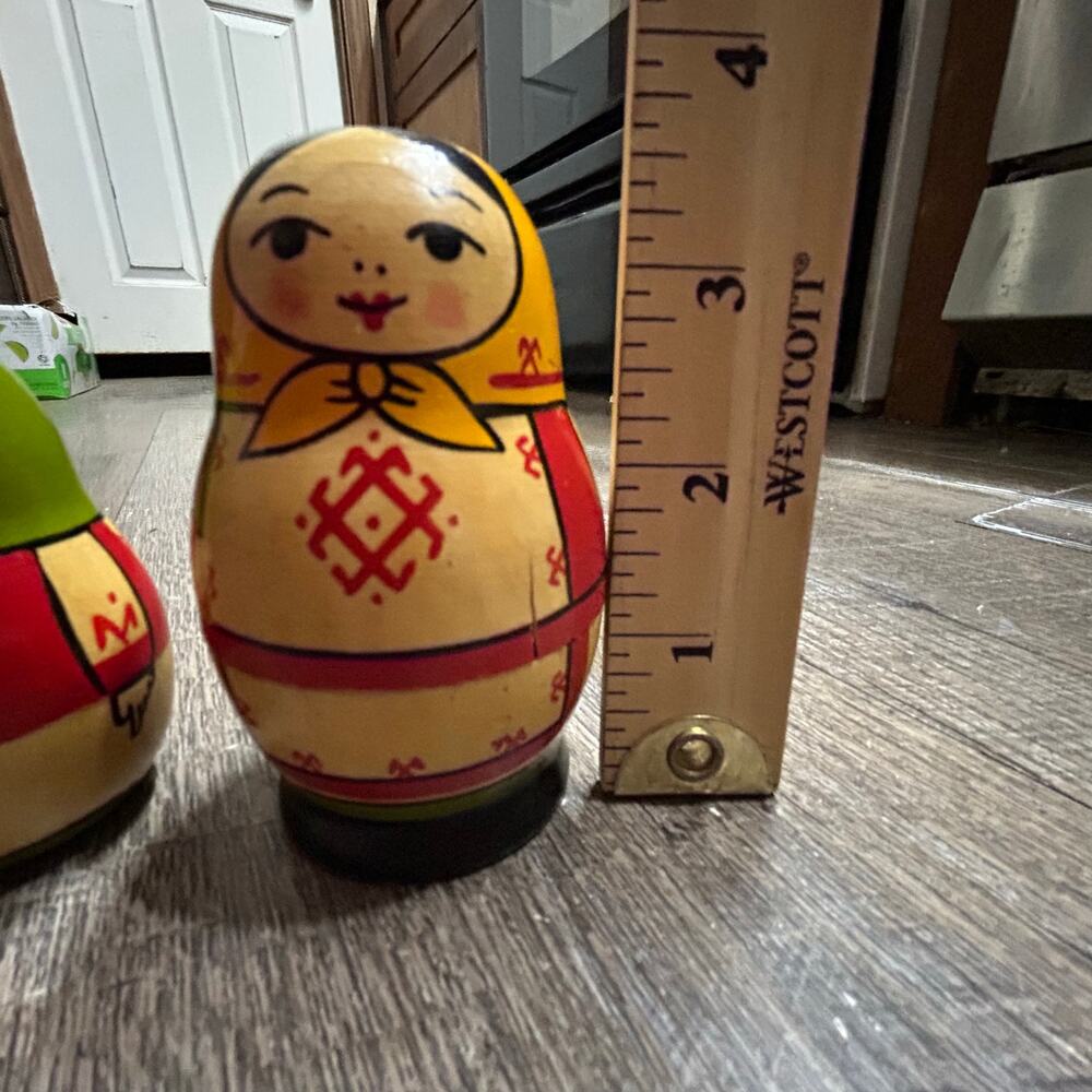 Russian Soviet USSR Multicolor Yoshkarola Matryoshka Traditional Nesting Doll - Picture 7 of 8